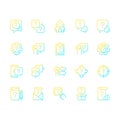 Question mark gradient linear vector icons set Royalty Free Stock Photo