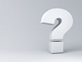 Question mark on gray background with shadow Royalty Free Stock Photo