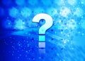 Question mark icon abstract light cyan blue hexagon pattern background Royalty Free Stock Photo