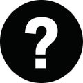 Question Mark Icon in Black Circle Royalty Free Stock Photo