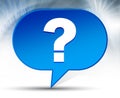 Question mark icon blue bubble background Royalty Free Stock Photo