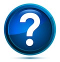 Question mark icon elegant blue round button illustration Royalty Free Stock Photo