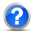 Question mark icon blue round button illustration Royalty Free Stock Photo