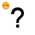 Question mark icon isolated flat style. Royalty Free Stock Photo