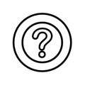 Question mark icon isolated on white background Royalty Free Stock Photo