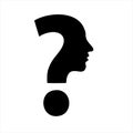 Question mark icon in trendy design style. Royalty Free Stock Photo