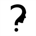 Question mark icon in trendy design style. Royalty Free Stock Photo