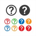 Question mark icon in trendy design style.