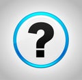 Question mark icon round blue push button Royalty Free Stock Photo