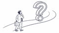 Question mark icon, symbol for query and help, universal question graphic vector design Generative AI