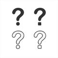 Question mark icon in trendy design style. Royalty Free Stock Photo