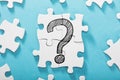 Question Mark Icon On White Puzzle Royalty Free Stock Photo