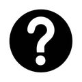 Question Mark inside Black Circle Symbol representing asking or confusion icon Royalty Free Stock Photo