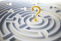 Question mark inside a maze Royalty Free Stock Photo
