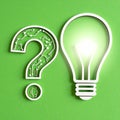 Tech Question and Bright Idea Concept Royalty Free Stock Photo