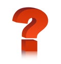 Question mark isolated on white Royalty Free Stock Photo