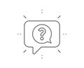 Question mark line icon. Help speech bubble. Vector Royalty Free Stock Photo