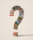 Question mark made of books Royalty Free Stock Photo