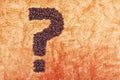 Question Mark made of Coffee Beans Royalty Free Stock Photo