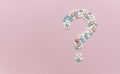 Question mark made of diferent pills Royalty Free Stock Photo