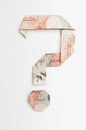 Question Mark Made Of Pound Notes Royalty Free Stock Photo