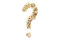 Question Mark made from Shavings Royalty Free Stock Photo