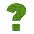 Question mark with green grass texture vector Royalty Free Stock Photo