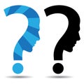 Question mark with man head Royalty Free Stock Photo