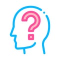 Question Mark In Man Silhouette Mind Vector Icon Royalty Free Stock Photo
