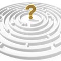 Question mark in maze Royalty Free Stock Photo