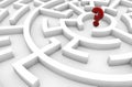 Question mark in a maze Royalty Free Stock Photo