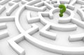 question mark in a maze Royalty Free Stock Photo