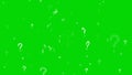Question mark medium appear slow explosive dimension flo motion and faded on green screen