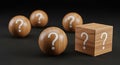 Question mark mystery doubt uncertainty problem solution answer quiz test examination riddle puzzle challenge confusion exploratio Royalty Free Stock Photo