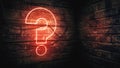 Question mark neon sign Royalty Free Stock Photo