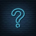 Question mark neon sign Royalty Free Stock Photo