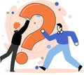 Question mark, obtaining information of interest. FAQ help. Problem and solution concept metaphor. Choice or answer Royalty Free Stock Photo