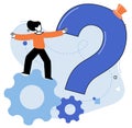 Question mark, obtaining information of interest. FAQ help. Problem and solution concept metaphor. Choice or answer Royalty Free Stock Photo