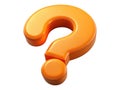 Question Mark Orange Icon Symbol Help Assistance Query Information Support FAQ Inquiry Royalty Free Stock Photo