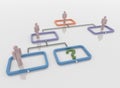 Question Mark on Organizational Chart, Business Concept
