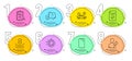 Question mark, Parking security and Approved checklist icons set. Smartphone, Resilience and Seo timer signs. Vector