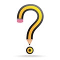 Question mark pencil Royalty Free Stock Photo