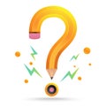 Question mark pencil Royalty Free Stock Photo