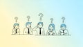 Question Mark People Teamwork, Problem Solving, Confusion Concept Royalty Free Stock Photo