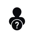 question mark person icon. Incognito user vector Royalty Free Stock Photo