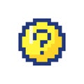 Question mark pixelated RGB color ui icon Royalty Free Stock Photo