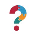 Question mark from puzzle. Royalty Free Stock Photo