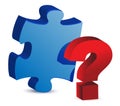 Question mark puzzle piece Royalty Free Stock Photo