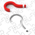 Question Mark Puzzle Shows Asking Questions Royalty Free Stock Photo