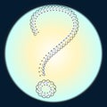 Question mark from questions on the color background Royalty Free Stock Photo